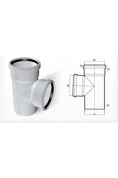 AKSUFEZ 150*150 Mm Pvc Atık Su Te Çatal