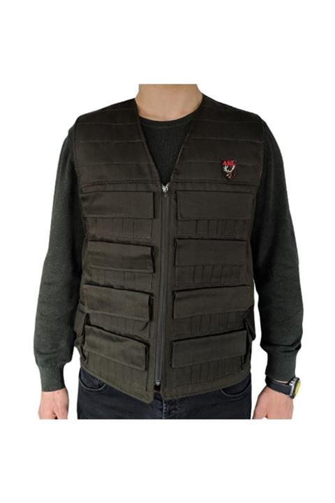 Toptanmagza 1004 Haki 52 Fişeklikli Avcı Yeleği M