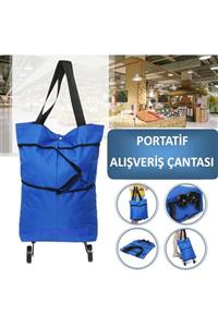 Ankaflex Çarşı Pazar Market Arabası Çantası Katlanır Tekerlekli Alışveriş Için Pratik Çanta