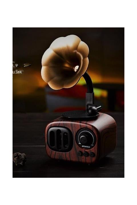 nesever Kurmalı Nostalik Gramofon Müzik Kutusu