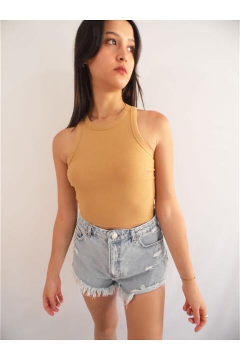 Snowbsc Fitilli Super Crop Örme Atlet