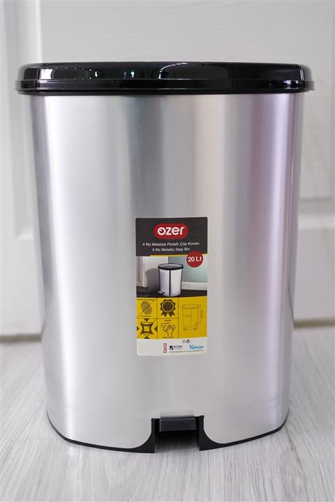 MİSP 20 Lt Paslanmaz Metalize Çöp Kovası