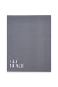 House Of Pack Renkli Kargo Poşeti - 30*38 Cm - Füme - 100 Adet - 'hello I'm Yours' Baskılı