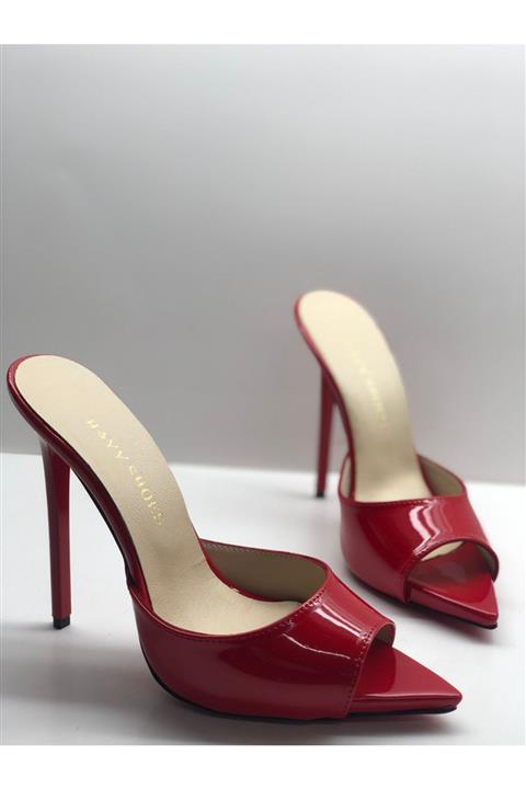 HAYYSHOES Kadın  Deri Astarlı Topuklu Terlik