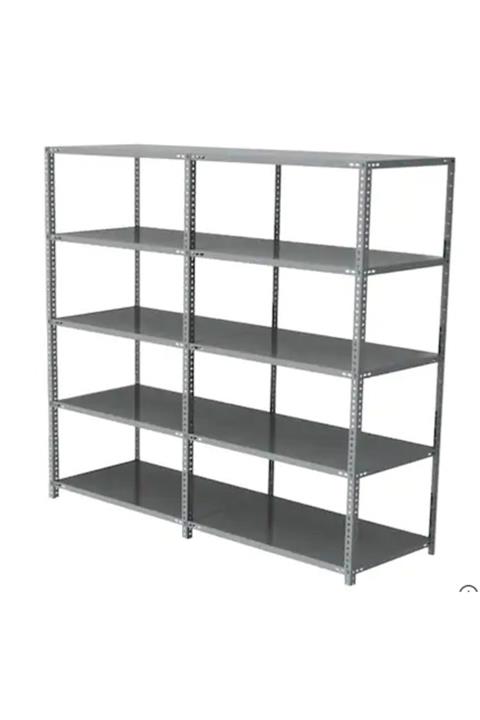 Mekoraf Gri 5 Katlı Duble Çelik Raf 2.5 m