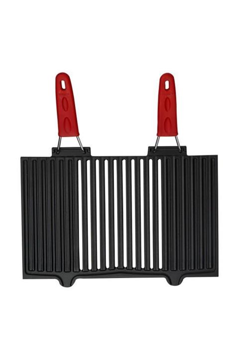 Lava Döküm Mangal Izgarası Çift Silikon Kulplu Lv Mng Grl 4525