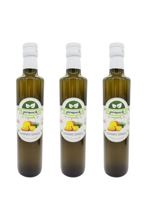 Germencik Organik Ananas Sirkesi Paketi (3x500ml) Doğal Fermantasyon -