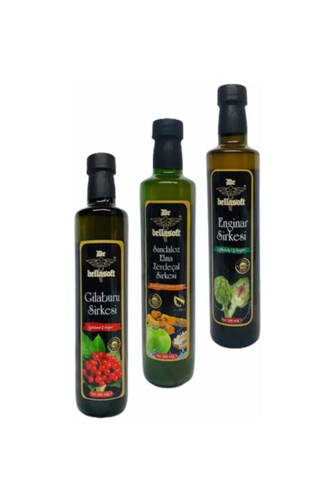 Dr. BellaSoft Gilaburu Sandaloz Ve Enginar Sirkesi ( Muhteşem 3'lü) 500 Ml X3