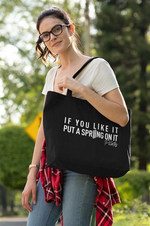 Soul True Siyah Pilates Baskılı Spring Gabardin Egzersiz Spor Alışveriş Omuz Pilates Çanta