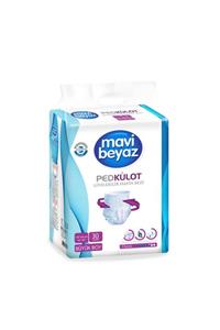 Mavi beyaz Ped Külot Yetişkin Hasta Bezi Büyük Boy Large 30 Lu 2 Paket 60 Kullanım