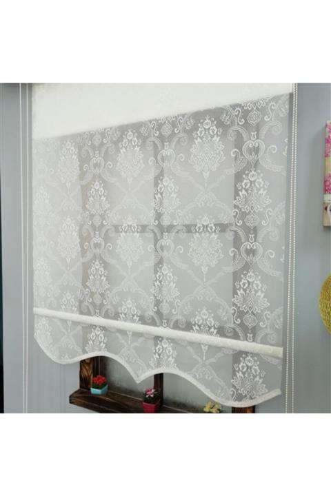 CEYHAN STORE Çift Mekanizmalı Tül-stor Damask