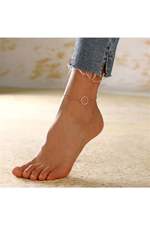 BERCHINE Geometrik Daire Gümüş Halhal