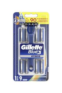 Gillette Blue3 Sensor Hybrid Tıraş Makinesi + Yedek Tıraş Bıçağı 9'lu