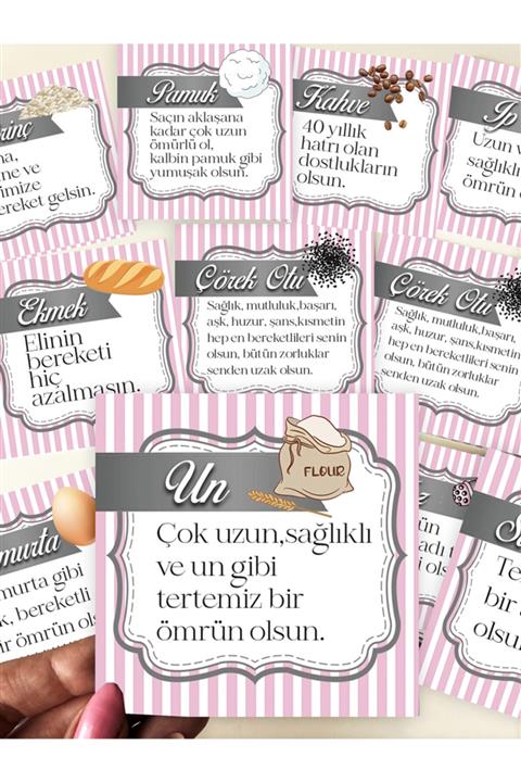 Pankart Evi Kız Bebek 40 Uçurması Sepet Süsleme Kartları - 12 Adet