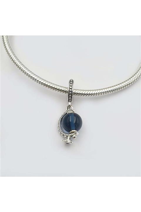 OEM Pandora Bileklik Uyumlu Mavi Küre Charm