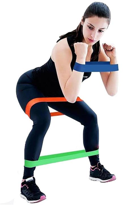 goldmirror Pilates Squat Aerobik Spor Egzersiz Direnç Lastiği 5 Li Paket