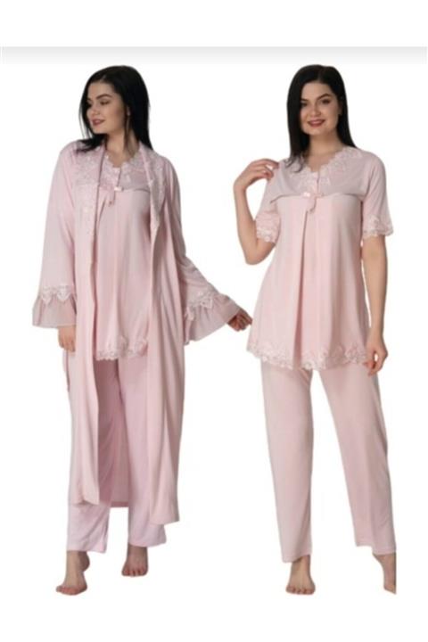 Effortt Kadın Pembe Lohusa Pijama Takımı Ve Sabahlık