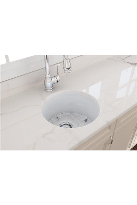 Bocchi Sotto Mutfak Evyesi Silindirik 47cm. Parlak Beyaz