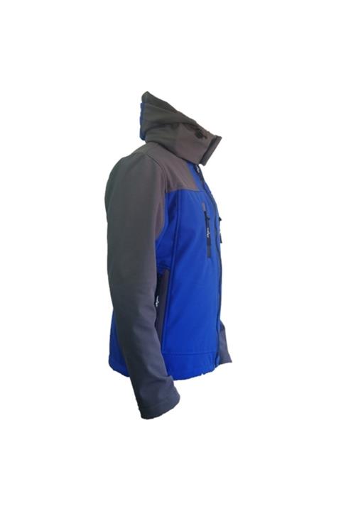 Lemigo Softshell Kapşonlu Mont Mavi-gri Xxl
