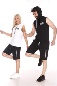 R10R SPORTS WEAR Unisex Siyah Şort