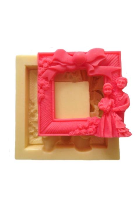 simo Gelin Damat Fiyonklu Silikon Kalıp Sabun Kokulu Taş Mum Epoksi Kalıbı