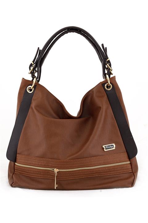 Solo Bag Kadın Taba Yumuşak Deri Omuz Çantası