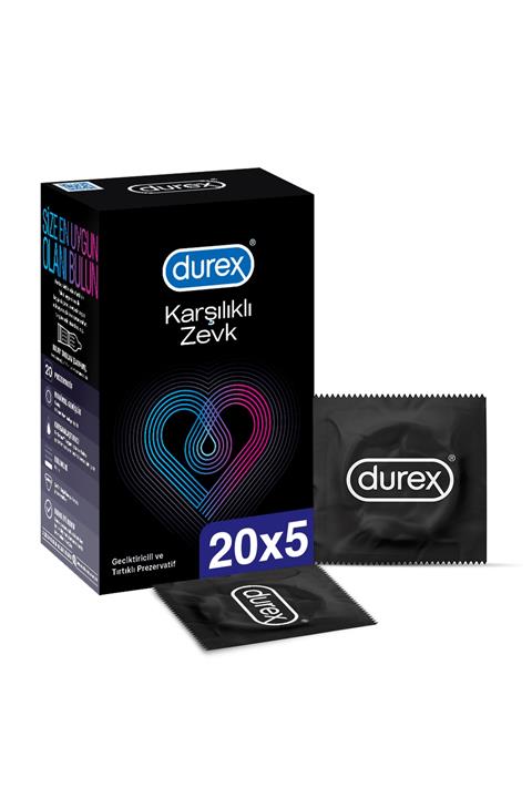 Durex Karşılıklı Zevk Geciktiricili Prezervatif 20'li Avantaj Paketi X 5 Adet
