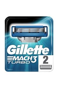 Gillette Mach3 Turbo Yedek Tıraş Bıçağı 2'li