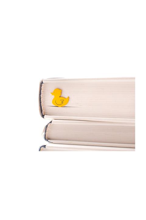 Simge Yapı Dekorasyon Sarı Ördek Figürlü Dekoratif Metal Kitap Ayracı