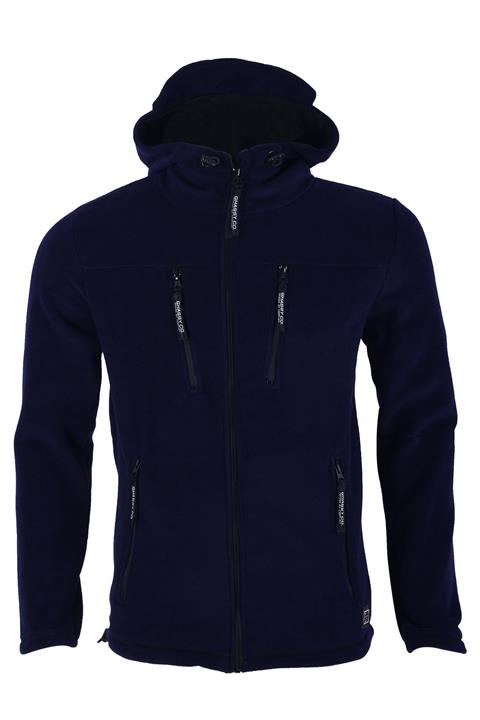 GHASSY CO. Erkek Lacivert Army Tactical Polar Kapüşonlu Ceket