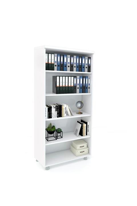 ELİZZA Modüler Dünyası Kitaplık Dosya Dolabı Beyaz - 80x35x188