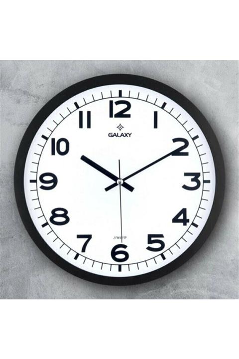 Vip&House Vip House Galaxy Beyaz Gerçek Cam Sessiz Mekanizma Duvar Saati 31 Cm