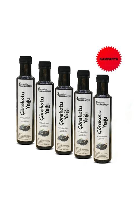 İpek Naturel Çengelköy Baharatçısı Soğuk Sıkım Çörekotu Yağı 250 ml 5 Adet