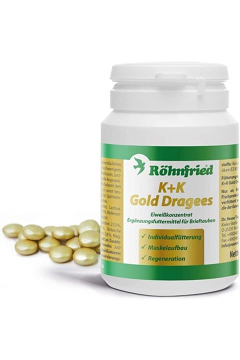 Röhnfried Röhfried K+k Gold Dragees Altın Kaplamalı Hayvansal Protein Hapları 100 Adet
