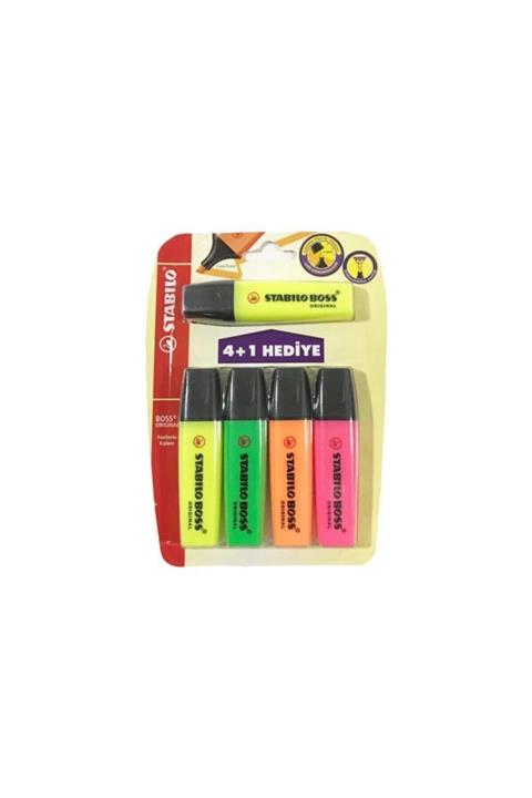Stabilo Boss Original 4+1 Fosforlu Işaretleme Kalemi 70/4+1