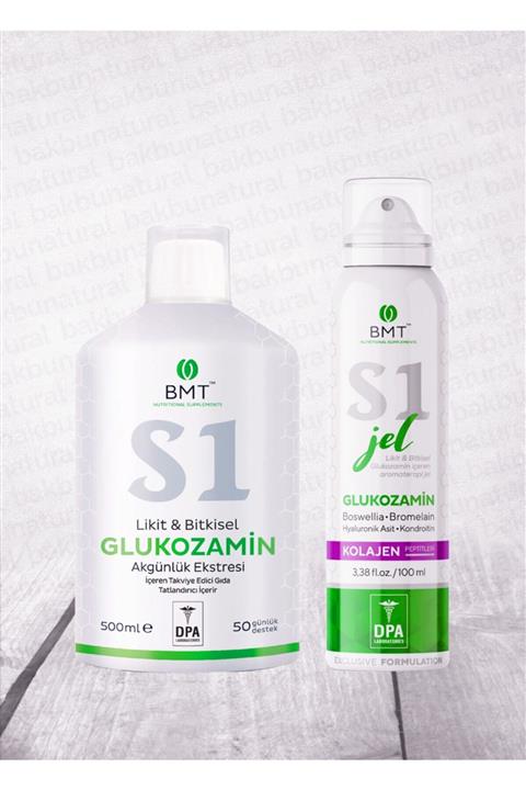 Biomet S1 Glukozamin 500 ml Ve Likit Ve Bitkisel Glukozamin İçeren Aromaterapi Jel 100 ml