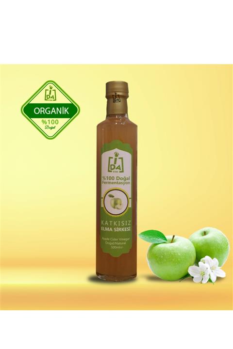 İDA EGE Organik Elma Sirkesi 500ml Doğal Fermente