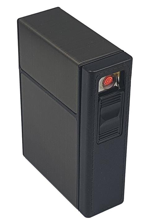 ArdaHan Ticaret Usb Şarjlı Elektronik Çakmak Taşınabilir Sigara Tabakası Çakmaklı Tabaka