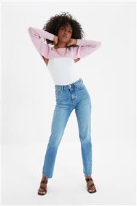 TRENDYOLMİLLA Açık Mavi Yüksek Bel Bootcut Jeans TWOAW22JE0138