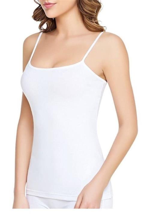 Tutku Kadın Beyaz İp Askılı %100 Pamuk  Atleti