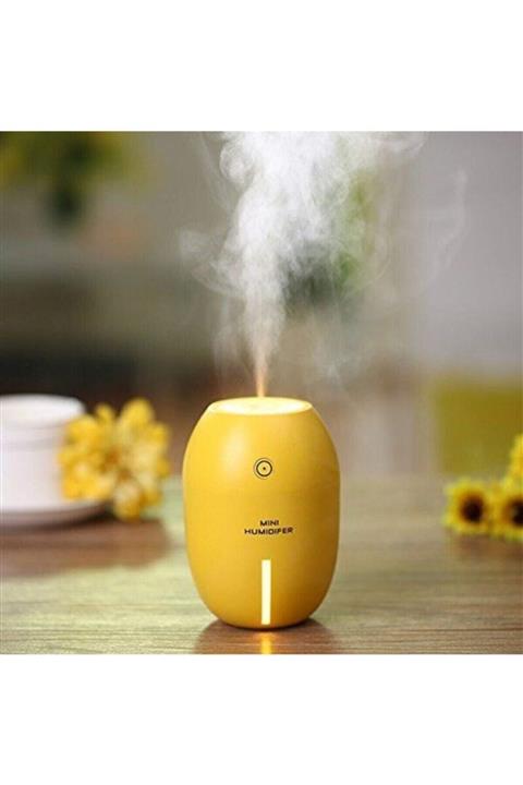hersepete Limon Şeklinde Mini Oda Hava Nemlendirici Buhar Makinesi (Sarı)