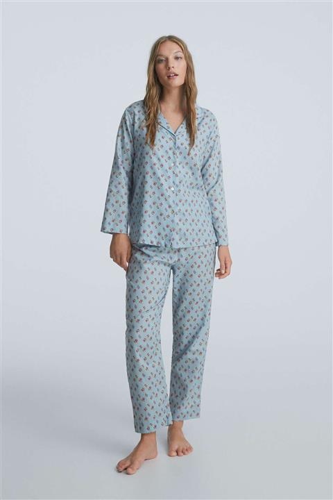 Oysho %100 Pamuklu Çiçek Desenli Gömlek