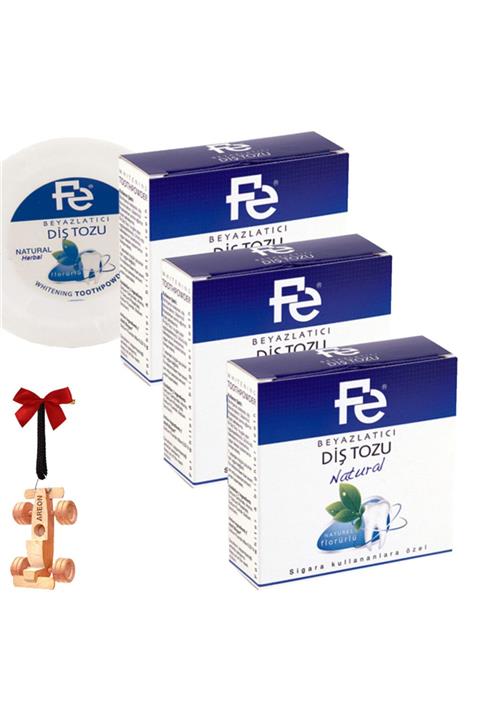 Fe Diş Tozu Naturel 50gr ''3adet'' (Formula Anahtarlık Hediyeli)