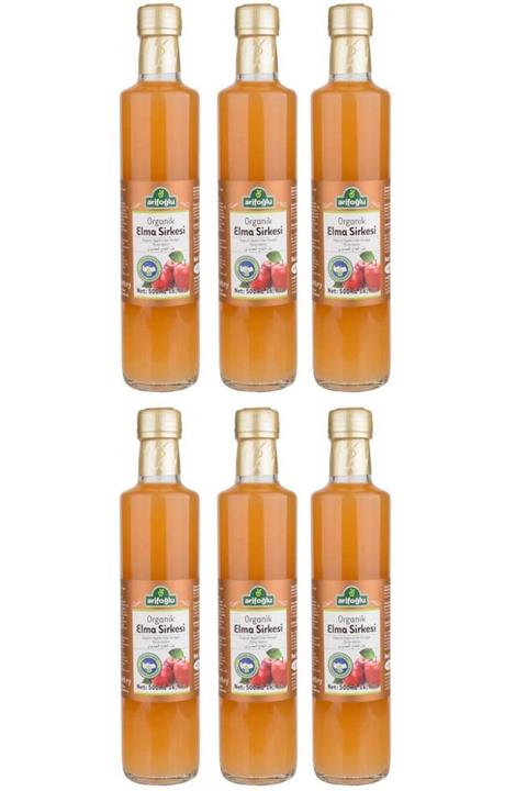 Arifoğlu 6 Adet Organik Elma Sirkesi 500 ml.