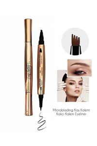 AİLY COSMETİCS Aily Çift Taraflı Kalıcı Kaş Kalemi & Kalem Eyeliner