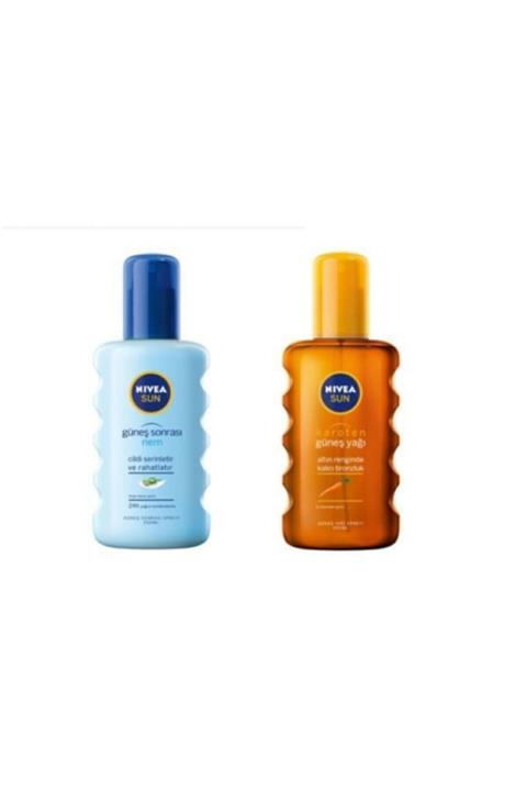 Nivea Sun Güneş Sonrası Sprey Ve Karoten Güneş Yağı 200 Ml 2li Paket