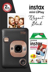 Fujifilm instax mini LiPlay Hybrid Elegant Black Fotoğraf Makinesi 20li mini Film