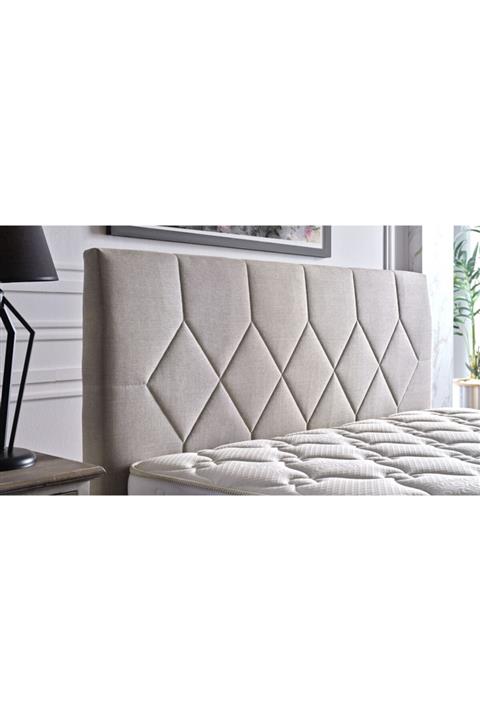 İSTİKBAL 150x200 Baza Başlık Yatak 3 Lü Set Krem Renk