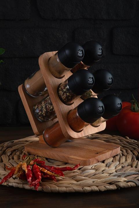 JOY KİTCHEN Siyah  Kapaklı Julia 6'lı Baharatlık Seti