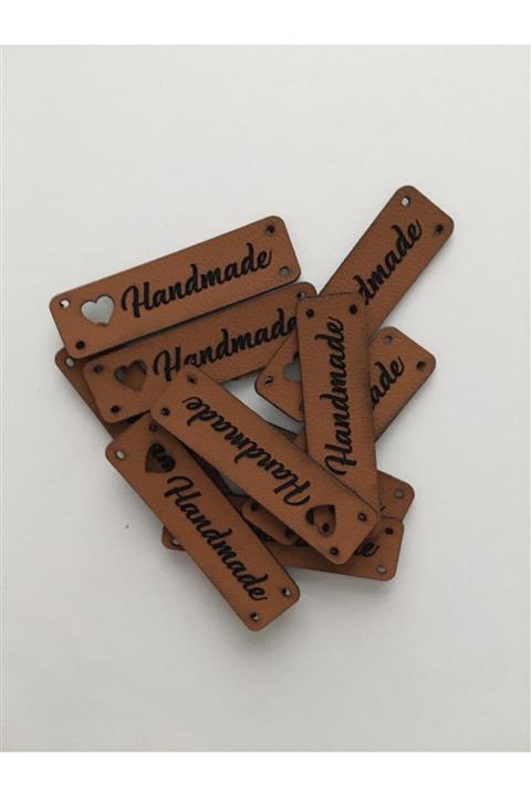 Trendhobievim 10 Adet Deri Etiket Kalpli Hand Made 2